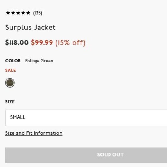 Madewell Surplus Jacket, Foliage Green (S) - Picture 14 of 15